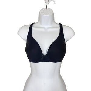 Natori Black Multiway Bra Adjustable Straps Wired Molded Cups Sz 32DD